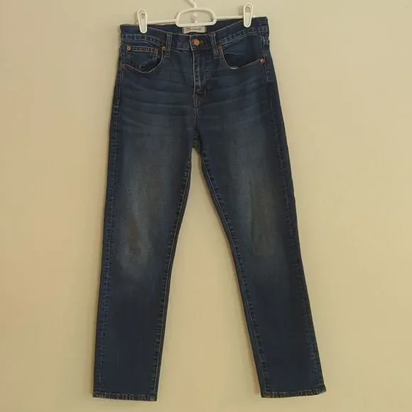 Madewell Cruiser Straight High Waist Denim Jean Ankle Crop Capri - Size 26 - Picture 2 of 12